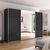 Rauch Quadra 315cm 3 Door Sliding Wardrobe with Mirror - Metallic Dark Grey