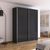 Rauch Quadra 181cm 2 Door Sliding Wardrobe - Metallic Dark Grey