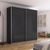 Rauch Quadra 226cm 2 Door Sliding Wardrobe with Extras - Metallic Dark Grey
