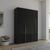 Rauch Purisma 151cm 3 Door Wardrobe - Graphite and Basalt Glass