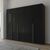 Rauch Purisma 251cm 5 Door Wardrobe - Graphite and Basalt Glass