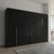 Rauch Purisma 301cm 6 Door Wardrobe - Graphite and Basalt Glass