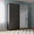 Rauch Beluga Extra 137cm 2 Door Sliding Wardrobe with Grey Mirror - Graphite