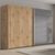 Rauch Beluga Extra 271cm 2 Door Sliding Wardrobe with Grey Mirror - Artisan Oak