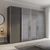 Rauch Beluga Extra 271cm 4 Door Sliding Wardrobe with Grey Mirror - Graphite