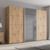 Rauch Beluga Extra 316cm 3 Door Sliding Wardrobe with Grey Mirror - Artisan Oak