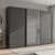 Rauch Beluga Extra 316cm 3 Door Sliding Wardrobe with Grey Mirror - Graphite