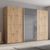 Rauch Beluga Extra 361cm 3 Door Sliding Wardrobe with Grey Mirror - Artisan Oak