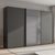 Rauch Beluga Extra 361cm 3 Door Sliding Wardrobe with Grey Mirror - Graphite