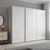 Rauch Beluga Extra 271cm 3 Door Sliding Wardrobe - Silk Grey and White High Gloss