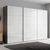 Rauch Beluga Extra 361cm 3 Door Sliding Wardrobe - Graphite and White High Gloss