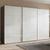 Rauch Beluga Extra 406cm 3 Door Sliding Wardrobe - Graphite and White High Gloss