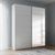 Rauch Beluga Extra 137cm 2 Door Sliding Wardrobe with Mirror - Alpine White and White High Gloss