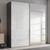 Rauch Beluga Extra 181cm 2 Door Sliding Wardrobe with Mirror - Graphite and White High Gloss