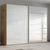 Rauch Beluga Extra 271cm 2 Door Sliding Wardrobe with Mirror - Artisan Oak and White High Gloss