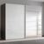 Rauch Beluga Extra 271cm 2 Door Sliding Wardrobe with Mirror - Graphite and White High Gloss
