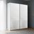 Rauch Beluga Extra 137cm 2 Door Sliding Wardrobe - Alpine White and White Glass