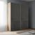 Rauch Beluga Extra 137cm 2 Door Sliding Wardrobe - Artisan Oak and Basalt Glass