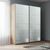 Rauch Beluga Extra 137cm 2 Door Sliding Wardrobe - Artisan Oak and Silk Grey Glass