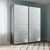 Rauch Beluga Extra 137cm 2 Door Sliding Wardrobe - Graphite and Silk Grey Glass