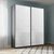 Rauch Beluga Extra 137cm 2 Door Sliding Wardrobe - Graphite and White Glass