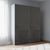 Rauch Beluga Extra 137cm 2 Door Sliding Wardrobe - Silk Grey and Basalt Glass