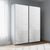 Rauch Beluga Extra 137cm 2 Door Sliding Wardrobe - Silk Grey and White Glass
