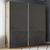 Rauch Beluga Extra 181cm 2 Door Sliding Wardrobe - Artisan Oak and Basalt Glass