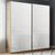 Rauch Beluga Extra 181cm 2 Door Sliding Wardrobe - Artisan Oak and White Glass