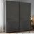 Rauch Beluga Extra 181cm 2 Door Sliding Wardrobe - Graphite and Basalt Glass