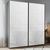 Rauch Beluga Extra 181cm 2 Door Sliding Wardrobe - Graphite and White Glass