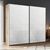 Rauch Beluga Extra 226cm 2 Door Sliding Wardrobe - Artisan Oak and White Glass