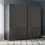 Rauch Beluga Extra 226cm 2 Door Sliding Wardrobe - Graphite and Basalt Glass