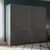 Rauch Beluga Extra 226cm 2 Door Sliding Wardrobe - Silk Grey and Basalt Glass