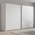 Rauch Beluga Extra 271cm 2 Door Sliding Wardrobe - Alpine White and White Glass