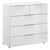 Rauch Miramar 3+2 Drawer Chest - Alpine White and Crystal White Glass