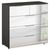 Rauch Miramar 3+2 Drawer Mirrored Chest - Graphite