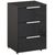 Rauch Miramar 3 Drawer Bedside Cabinet - Graphite and Basalt Glass