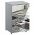 Rauch Miramar 3 Drawer Mirrored Bedside Cabinet - Silk Grey