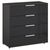 Rauch Miramar 4 Drawer Chest - Graphite and Basalt Glass