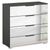 Rauch Miramar 4 Drawer Mirrored Chest - Graphite