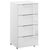 Rauch Miramar 4 Drawer Narrow Chest - Alpine White and Crystal White Glass