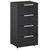 Rauch Miramar 4 Drawer Narrow Chest - Graphite and Basalt Glass