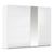 Rauch Miramar Type-1 271cm 2 Door Sliding Wardrobe with Mirror - Alpine White and Crystal White Glass