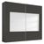 Rauch Miramar Type-4 226cm 2 Door Sliding Wardrobe - Graphite and Basalt Glass