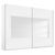 Rauch Miramar Type-4 271cm 2 Door Sliding Wardrobe - Alpine White and Crystal White Glass