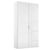 Rauch Miramar Type-5 101cm 2 Door Wardrobe - Alpine White and Crystal White Glass