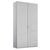 Rauch Miramar Type-5 101cm 2 Door Wardrobe - Silk Grey and Silk Grey Glass