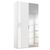 Rauch Miramar Type-5 101cm 2 Door Wardrobe with Mirror - Alpine White and Crystal White Glass