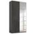 Rauch Miramar Type-5 101cm 2 Door Wardrobe with Mirror - Graphite and Basalt Glass
